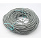 Cowhide Leather Cord, Leather Jewelry Cord, Gray, Size: about 1.5mm thick, about 109.36 yards(100m)/bundle