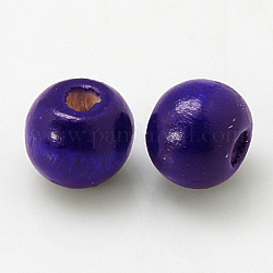 Des perles en bois naturel, sans plomb, teinte, rondelle, indigo, 8mm, Trou: 3mm, environ 6000 pcs/1000 g