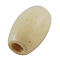Dyed Barrel Natural Wood Beads, Lead Free, Wheat, 28~30x20mm, Hole: 8.5~10.5mm