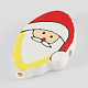 Christmas Santa Claus Head Wood Beads WOOD-R188-LF-3