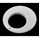 ソリッドカラーのアクリルパーツ  ドーナツ  ホワイト  56x7mm  穴：2mm  約51個/500g Y04PP011-1