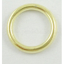 CCB Plastic Beads, Ring, Gold Color, about 12mm in diameter, 2mm thick, hole: about 9mm