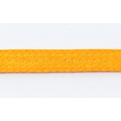 Koreanisch Gewachst Polyester-Schnur Wachsschnur Gewachste Kordel, orange, Größe: ca. 4 mm breit, 1 mm dick, ca. 93 Yards / Rolle