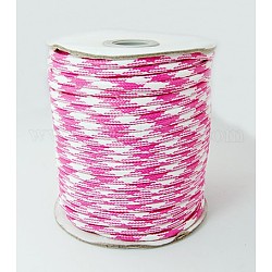Cordes en polyester ciré coréen, avec la double couleur, camélia, 3mm, environ 50 yards / rouleau