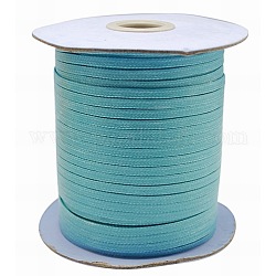 Cordon de polyester ciré coréen, bleu ciel, 4mm, environ 93 yards / rouleau