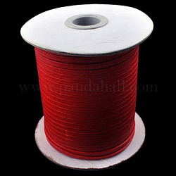 Koreanisch Gewachst Polyester-Schnur Wachsschnur Gewachste Kordel, rot, 4 mm breit, ca. 93 Yards / Rolle