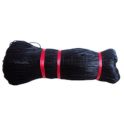 Китайский вощеный хлопковый шнур, чёрные, круглые, диаметром около 2.5 мм , около 350 м / пачка китайского вощеного хлопкового шнура, чёрные, круглые, диаметром около 2.5 мм , около 382.76 ярда (350 м) / пачка