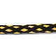 韓国のワックスポリエステルコード  黄色と黒  サイズ：約2 mm厚  約93ヤード/ロール YC-2MM-6-1