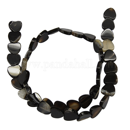 Natural Black Agate Beads Strands Z27ZF011-1
