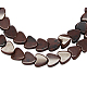 天然石連売り  母の日のプレゼント作り  天然なマホガニーのオブシディアン  ハート  直径約6mm  厚さ3mm  穴：1mm  70個/連  15.5インチ Z27JT011-2