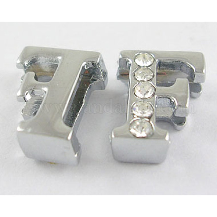 Alloy Initial Slide Beads ZP1F-NLF-1