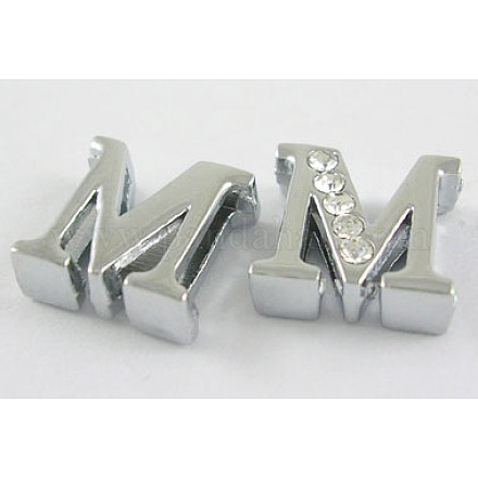 Alloy Initial Slide Beads ZP1M-NLF-1