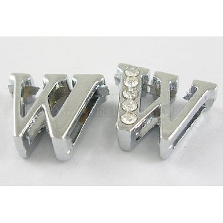 Alloy Initial Slide Beads ZP1W-NLF-1