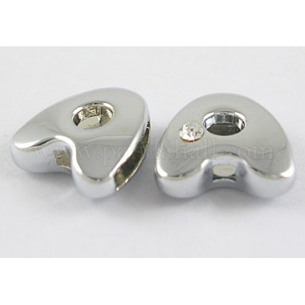 Alloy Rhinestone  Initial Slide Charms ZP2A-NLF-1