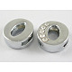 Alloy Initial Slide Beads ZP1O-NLF-1
