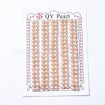 Perle coltivate d'acqua dolce perla naturale, mezzo forato, tondo, peachpuff, 4.5~5x4mm, Foro: 1 mm