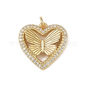 Латунные микропаве прозрачные подвески с фианитом KK-S528-15G