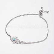 Регулируемые латунные браслеты Боло BJEW-G593-03P-C