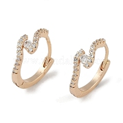 Серьги-кольца из прозрачного кубического циркония EJEW-L292-013G