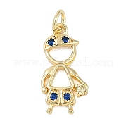 Подвеска из латуни с микропаве из кубического циркония KK-H509-34G-01