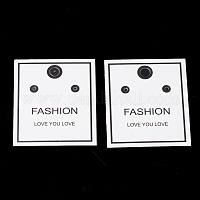 Cardboard Necklace & Bracelet Display Cards, White, 9.5x3.7cm