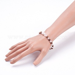 Естественно розовый кварц стрейч браслеты BJEW-JB03747-04