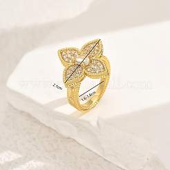 Женские кольца на палец из латуни с микропаве и кубическим цирконием GE5846