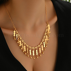 Железные элегантные длинные круглые бусины с кисточками нагрудные ожерелья для женщин WL5134