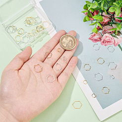 48шт 6 стильных латунных соединительных кольца KK-BC0009-42