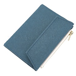 紙の請求書ジッパー付き保存袋  ファイルポケット  長方形  ダークターコイズ  130x93x6mm&nbsp;ABAG-WH20005-34B-03