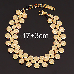 Браслеты из плоской круглой цепочки из нержавеющей стали 304 для женщин&nbsp;FS-WG13E32-02