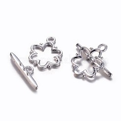 合金マンテル  ニッケルフリー  鉛フリー及びカドミウムフリー  銀色のメッキ  花：19x15x1.5mm  穴：2mmバー：24x6x4mm  穴：2mm.&nbsp;EA777Y-S-NR