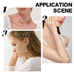 30 зонт с подвесками из эмалевого сплава в форме сердца&nbsp;ENAM-SC0002-98