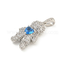 Подвески из латуни с покрытием из прозрачного кубического циркония KK-P277-38P-02