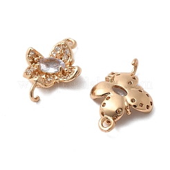 Шармы-соединители из латуни с микропаве из кубического циркония KK-Z103-10KCG-01