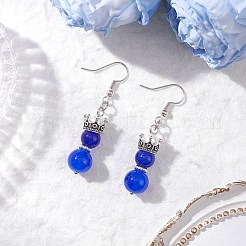 3 пара серег-подвесок из искусственного нефрита EJEW-JE06619