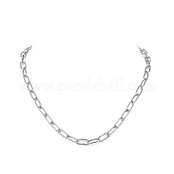 Не тускнеющая цепочка-скрепка из нержавеющей стали 304 с застежкой-тогл для мужчин и женщин NJEW-JN04139