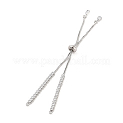 Изготовление браслета-слайдера из латуни с прозрачным кубическим цирконием&nbsp;BJEW-U005-02P