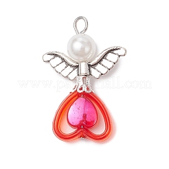 Сердце с ангелом акриловые подвески PALLOY-JF03725-04