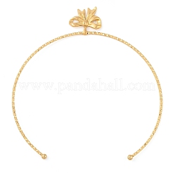 Открытое колье-чокер из нержавеющей стали 304 с подвеской-бантом для женщин NJEW-Z046-06G-01