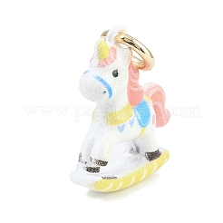 Anhänger aus Messing mit Emaille-Motiv aus Vergnügungsparks&nbsp;KK-CBA7736-01F