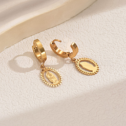 Элегантные и универсальные серьги-кольца из нержавеющей стали 201&nbsp;LS-FA2332-1