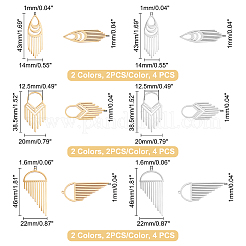 12 шт. 6 подвески из нержавеющей стали 201 STAS-DC0006-55