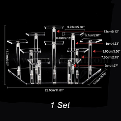 Прозрачные акриловые минифигурки с 10 слотом ODIS-WH0043-29B