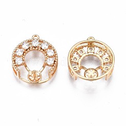 Латунная микропаве из прозрачного кубического циркония KK-N232-226