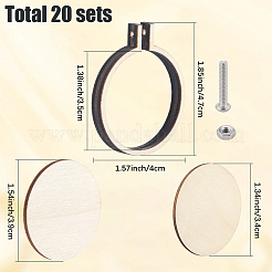 20 scatola di telai da ricamo in legno&nbsp;EMBR-SC0001-04C