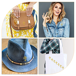 Аппликация с вышивкой полиэфирной металлической нитью&nbsp;PATC-WH0005-19