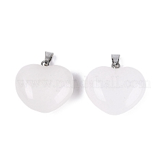 Natürliche weiße Jade Anhänger&nbsp;G-N362-05P-16