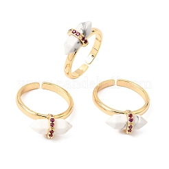 Anelli aperti con polsino in ottone micro pavé di zirconi cubici per donna&nbsp;GG-CBA0B5A-03G-08