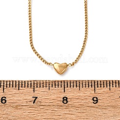 Ожерелья из нержавеющей стали 304 в форме сердца для женщин&nbsp;NJEW-K296-02G